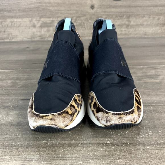 Womens Michael Kors MK Animal Print Wedge Slip On Sneakers 6.5 M - Picture 2 of 16